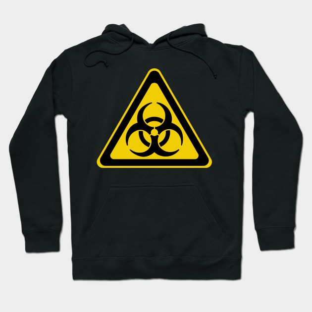 Biohazard Symbol Warning Sign - Triangular Hoodie by ScienceCorner